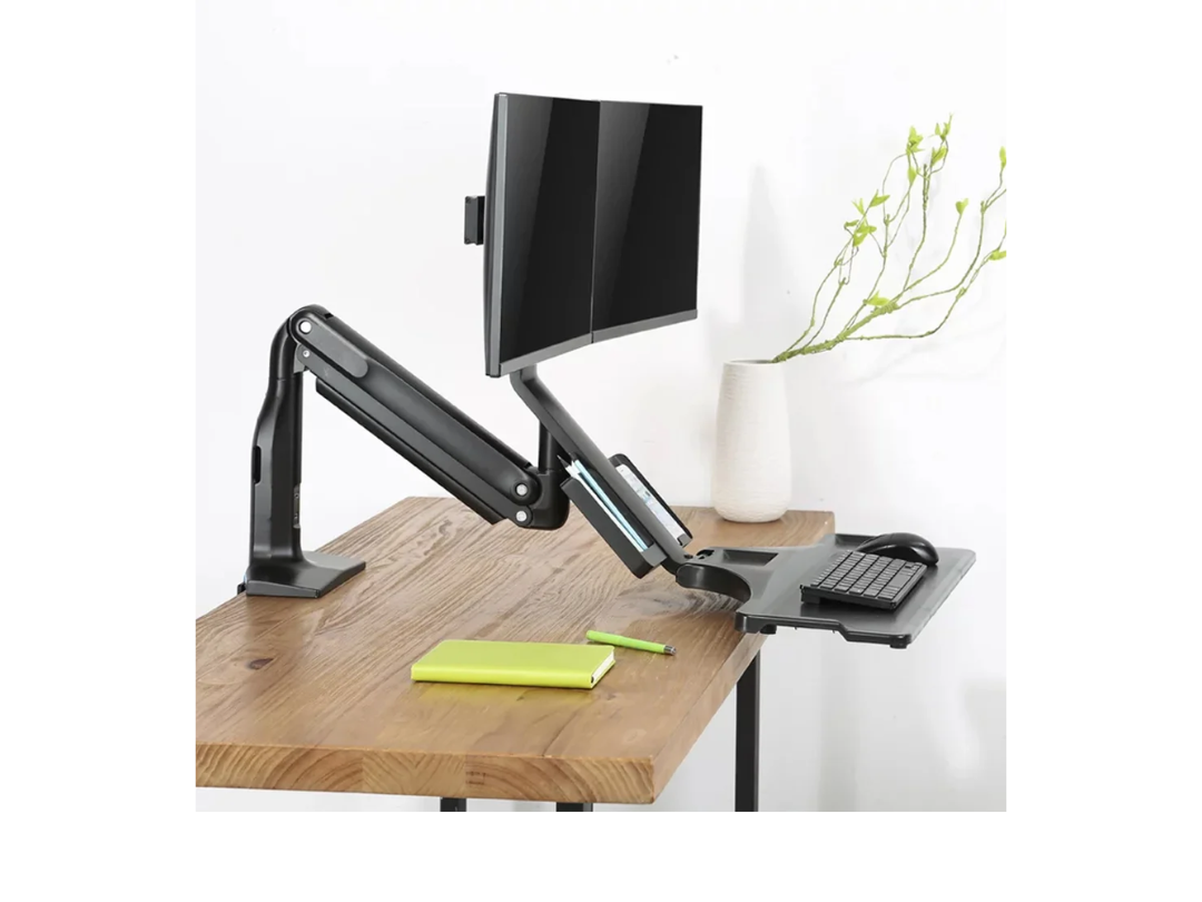 Buy Skill Tech SHS 21 C02 Sit-Stand Monitor Arm (17–27″) | in Qatar Buy Skill Tech SHS 21 C02 Sit-Stand Monitor Arm (17–27″) | in Qatar